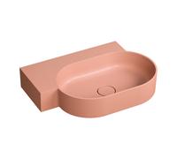 Omnires Ovo M+ lavabo 64x44 cm d'angle classique-à poser rose mat OVO645UWLCO