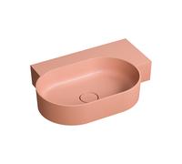Omnires Ovo M+ lavabo 64x44 cm d'angle classique-à poser rose mat OVO645UWPCO