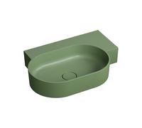 Omnires Ovo M+ lavabo 64x44 cm d'angle classique-à poser vert mat OVO645UWPOL