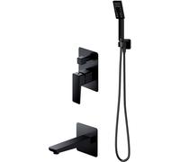 Omnires Parma ensemble de douche encastré noir SYSPMW01BL