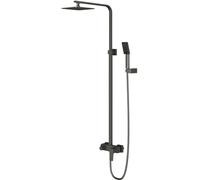 Omnires Parma ensemble de douche mural avec douche pluie graphite PM7444GR