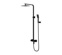 Omnires Parma ensemble de douche mural avec douche pluie noir PM7444BL