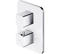 Omnires Parma mitigeur bain-douche encastrée avec thermostat chrome-blanc PM7436CRB
