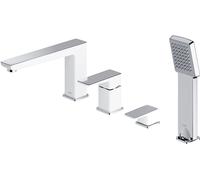Omnires Parma mitigeur bain-douche pour baignoire chrome-blanc PM7432CRB
