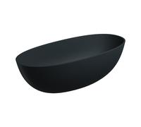 Omnires Shell M+ baignoire autoportante 175x78 cm ovale noir SHELL175WWBLV
