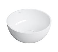 Omnires Shell M+ lavabo 35x35 cm ronde à poser blanc brillant SHELL350UNBP