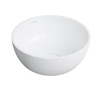 Omnires Shell M+ lavabo 35x35 cm ronde à poser blanc mat SHELL350UNBM