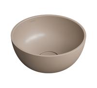 Omnires Shell M+ lavabo 35x35 cm ronde à poser marron/beige mat SHELL350UNDB