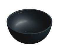 Omnires Shell M+ lavabo 35x35 cm ronde à poser noir mat SHELL350UNBLV