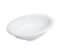 Omnires Shell M+ lavabo 38x25 cm ovale sous plan blanc brillant SHELL380UPBP