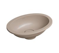 Omnires Shell M+ lavabo 38x25 cm ovale sous plan marron/beige mat SHELL380UPDB