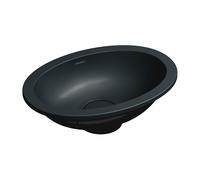 Omnires Shell M+ lavabo 38x25 cm ovale sous plan noir mat SHELL380UPBLV