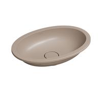 Omnires Shell M+ lavabo 48x31 cm ovale sous plan marron/beige mat SHELL480UPDB