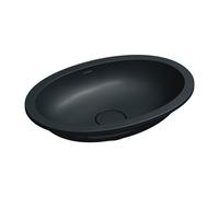 Omnires Shell M+ lavabo 48x31 cm ovale sous plan noir mat SHELL480UPBLV