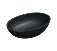 Omnires Shell M+ lavabo 50x32 cm ovale à poser noir mat SHELL500UNBLV