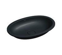 Omnires Shell M+ lavabo 54x34 cm ovale sous plan noir mat SHELL540UPBLV
