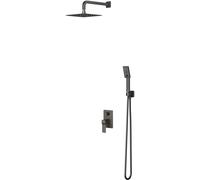 Omnires Slide ensemble de douche encastré avec douche pluie graphite SYSSL12GR