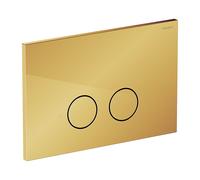 Omnires Steel-R45 bouton de chasse d'eau pour WC doré ST45PS1GL