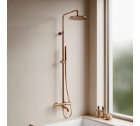 OMNIRES Y Colonne de douche avec mitigeur thermostatique et bec déverseur, Y1234CP,