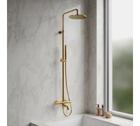 OMNIRES Y Colonne de douche avec mitigeur thermostatique et bec déverseur, Y1234GL,