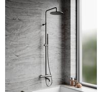 OMNIRES Y Colonne de douche avec mitigeur thermostatique et bec déverseur, Y1234GR,