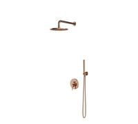 Omnires Y ensemble de douche encastré avec douche pluie cuivre SYSY35CP