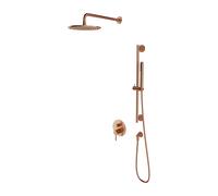 Omnires Y ensemble de douche encastré avec douche pluie cuivre SYSY47CPB