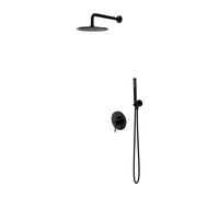 Omnires Y ensemble de douche encastré avec douche pluie noir SYSY35BL