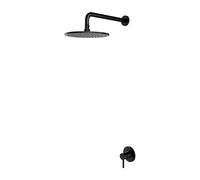 Omnires Y ensemble de douche encastré avec douche pluie noir SYSY36BL