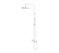 Omnires Y ensemble de douche mural avec thermostat avec douche pluie blanc Y1244SUWM