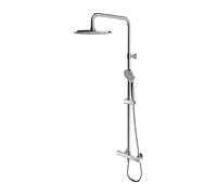 Omnires Y ensemble de douche mural avec thermostat avec douche pluie chrome Y1244LUXLCR