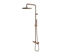Omnires Y ensemble de douche mural avec thermostat avec douche pluie cuivre Y1244SUCP