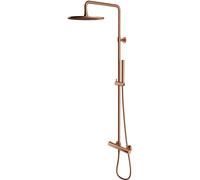 Omnires Y ensemble de douche mural avec thermostat avec douche pluie cuivre Y1244SUCPB