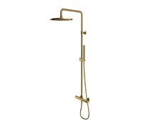 Omnires Y ensemble de douche mural avec thermostat avec douche pluie doré Y1244SUGL