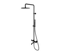 Omnires Y kit baignoire-douche mural avec douche pluie noir Y1234MBL