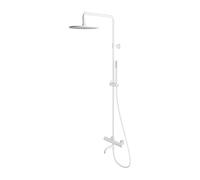 Omnires Y kit baignoire-douche mural avec thermostat avec douche pluie blanc Y1234WM
