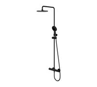 Omnires Y kit baignoire-douche mural avec thermostat avec douche pluie noir Y1244NBL