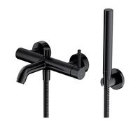 Omnires Y kit baignoire-douche mural noir Y1231BL