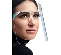 OMNITEX FV-SPECT Protection du visage en plastique Visière complète avec cadre à lentille anti-buée, réglable, transparent, 10 pièces