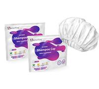 Omnitex Premium Lot de 2 bonnets de shampooing sans rinçage Passe au microondes avec aprèsshampoing et vitamines Nourrit et protège avec des extraits de plantes et une crème barrière Sans eau, sans