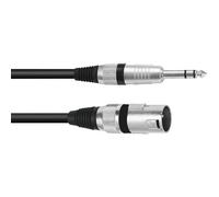 Omnitronic 3022075E XLR Câble adaptateur [1x XLR mâle 3 pôles - 1x Jack mâle 6,3 mm (stéréo)] 0.15 m noir