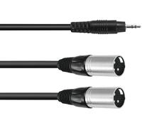 Omnitronic 30225157 XLR Câble adaptateur [1x Jack mâle 3.5 mm - 2x XLR mâle 3 pôles] 3.00 m noir