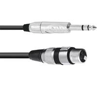Omnitronic 30225182 XLR Câble adaptateur [1x XLR femelle 3 pôles - 1x Jack mâle 6,3 mm (stéréo)] 2.00 m noir