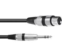 Omnitronic 30225195 XLR Câble adaptateur [1x XLR mâle 3 pôles - 1x Jack mâle 6,3 mm (stéréo)] 0.90 m noir
