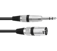 Omnitronic 30225197 XLR Câble adaptateur [1x XLR mâle 3 pôles - 1x Jack mâle 6,3 mm (stéréo)] 5.00 m noir