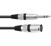 Omnitronic 30225197 XLR Câble adaptateur [1x XLR mâle 3 pôles - 1x Jack mâle 6,3 mm (stéréo)] 5.00 m noir