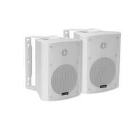 OMNITRONIC ALP-5A Kit d'enceintes Actives Blanches | Système de Haut-parleurs Actifs à 2 Voies avec woofer de 5" et 2 x 30 W de Puissance