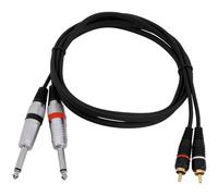 Omnitronic Câble - 2x 6,3 Jack - RCA - 1,5 m