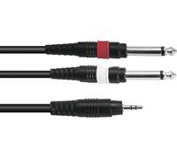 OMNITRONIC Câble adaptateur jack 3,5/2xjack 3m sw