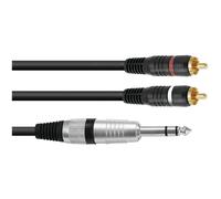 OMNITRONIC Câble adaptateur jack stéréo/2xCinch 1,5m